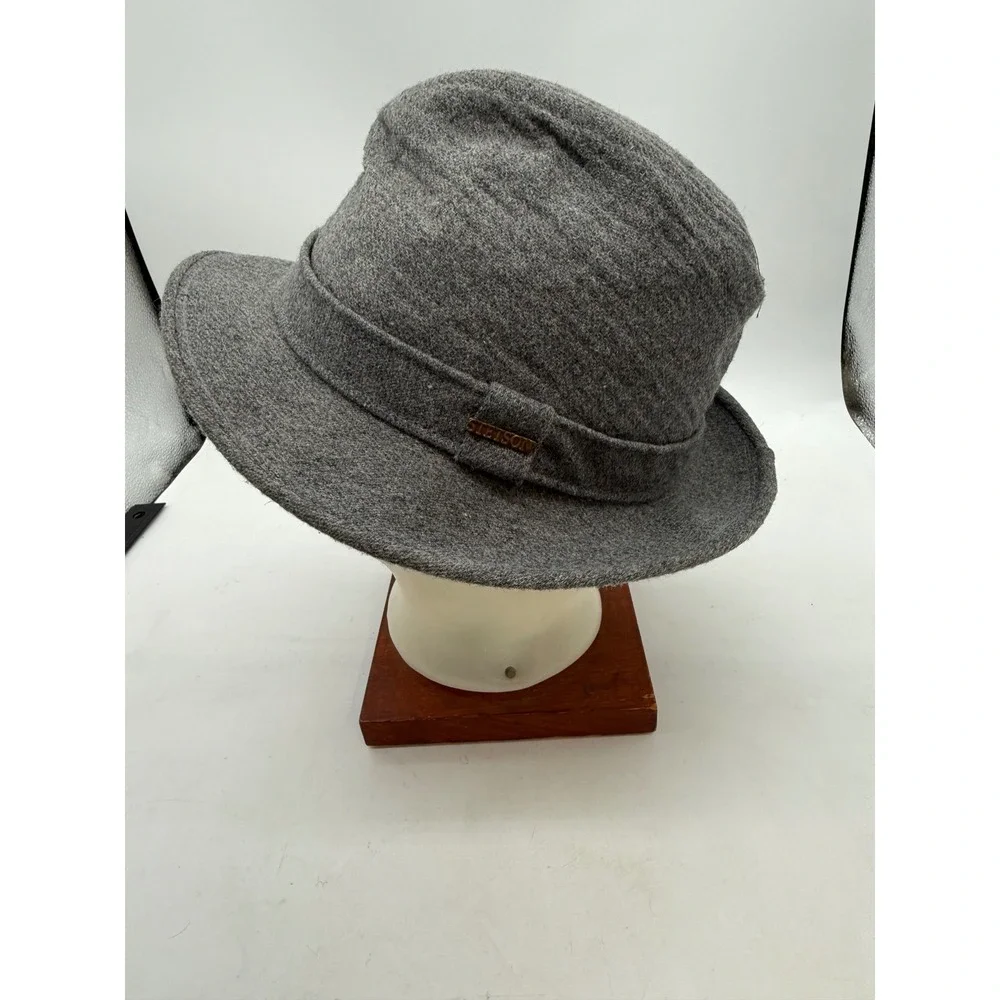 Stetson‎ Vintage Gray Wool Blend Fedora Hat Made in USA Size 7 Mens Classic